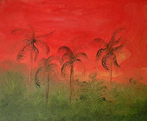 C.K.Aldrey. Dawn in the cuban land. MixM.Canvas.