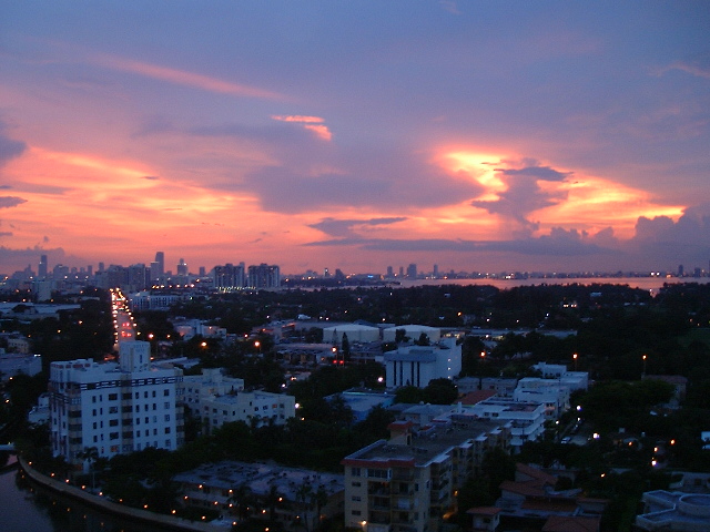 C.K.Aldrey. Sunsent over Miami.